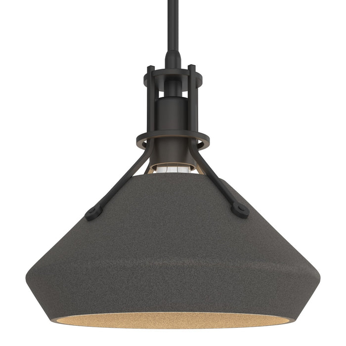 Henry with Chamfer Pendant in Black with Natural Iron Accent - 184251-SKT-MULT-10-20 by Hubbardton Forge