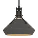 Henry with Chamfer Pendant in Black with Natural Iron Accent - 184251-SKT-MULT-10-20 by Hubbardton Forge