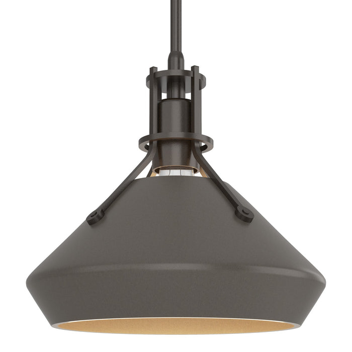 Henry with Chamfer Pendant in Oil Rubbed Bronze with Dark Smoke Accent - 184251-SKT-MULT-14-07 by Hubbardton Forge