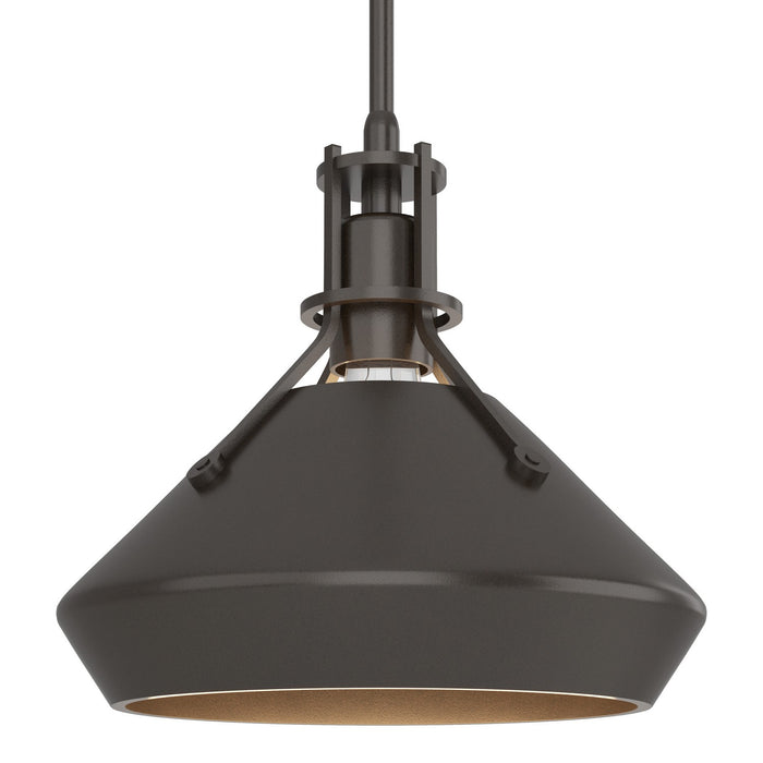 Henry with Chamfer Pendant in Oil Rubbed Bronze with Oil Rubbed Bronze Accent - 184251-SKT-MULT-14-14 by Hubbardton Forge