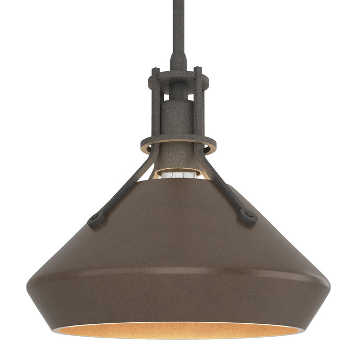 Henry with Chamfer Pendant in Natural Iron with Bronze Accent - 184251-SKT-MULT-20-05 by Hubbardton Forge