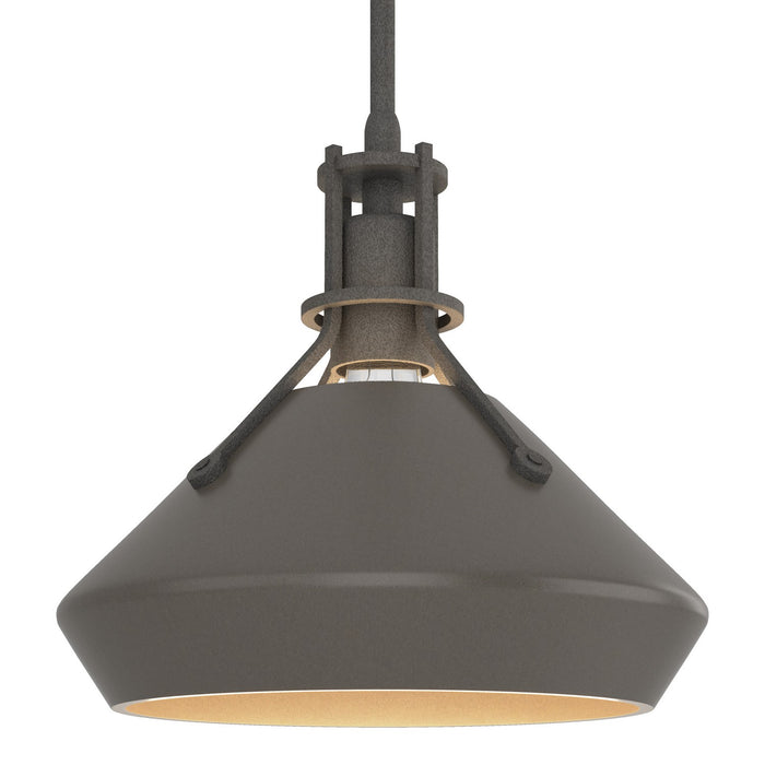 Henry with Chamfer Pendant in Natural Iron with Dark Smoke Accent - 184251-SKT-MULT-20-07 by Hubbardton Forge