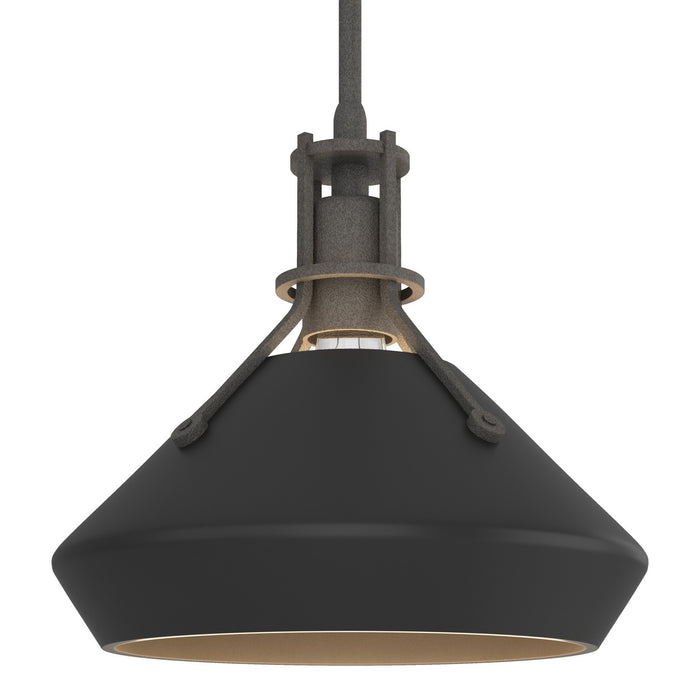 Henry with Chamfer Pendant in Natural Iron with Black Accent - 184251-SKT-MULT-20-10 by Hubbardton Forge