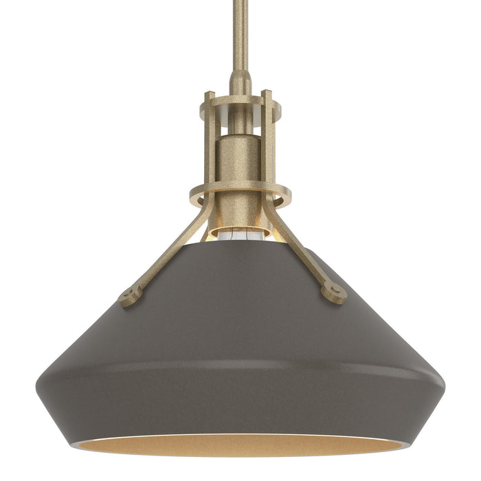 Henry with Chamfer Pendant in Soft Gold with Dark Smoke Accent - 184251-SKT-MULT-84-07 by Hubbardton Forge