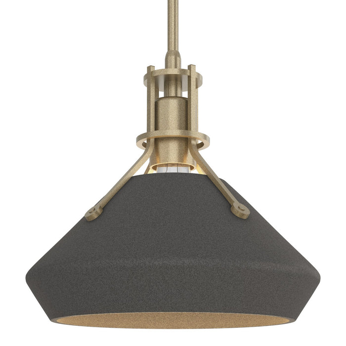 Henry with Chamfer Pendant in Soft Gold with Natural Iron Accent - 184251-SKT-MULT-84-20 by Hubbardton Forge