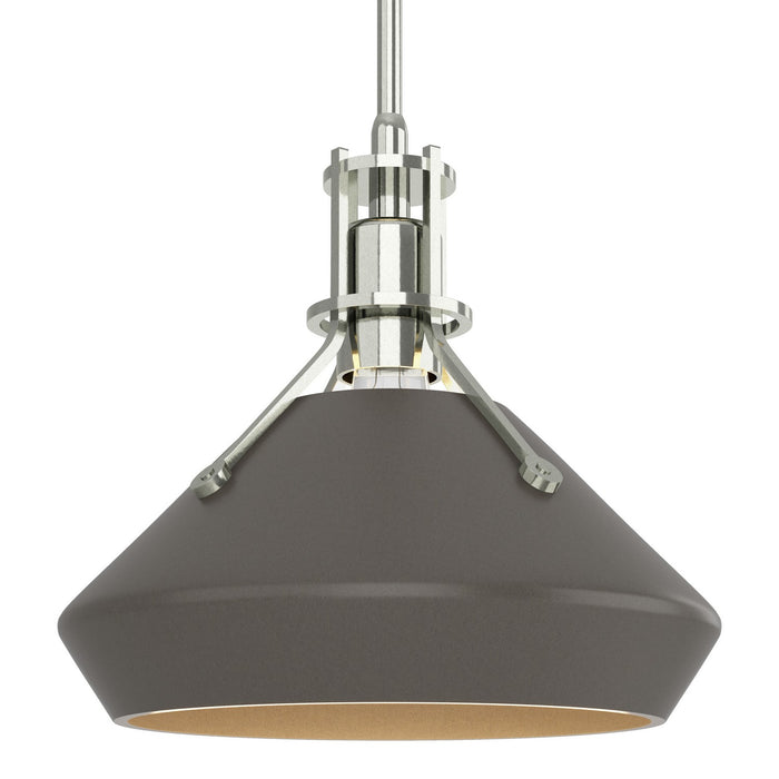 Henry with Chamfer Pendant in Sterling with Dark Smoke Accent - 184251-SKT-MULT-85-07 by Hubbardton Forge