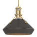 Henry with Chamfer Pendant in Modern Brass with Oil Rubbed Bronze Accent - 184251-SKT-MULT-86-14 by Hubbardton Forge