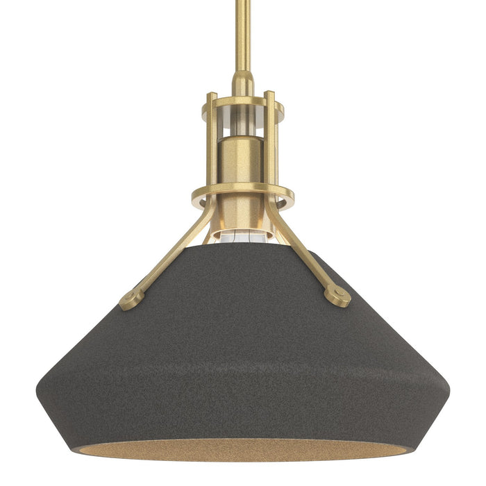 Henry with Chamfer Pendant in Modern Brass with Natural Iron Accent - 184251-SKT-MULT-86-20 by Hubbardton Forge