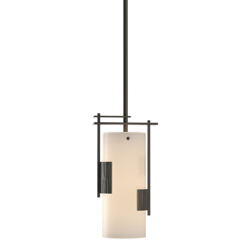 Fullered Impressions Mini Pendant in Dark Smoke - 185400-SKT-MULT-07-GG0075 by Hubbardton Forge