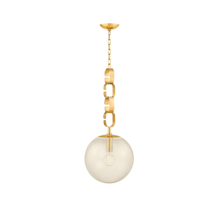 Nessa One Light Pendant in Vintage Brass