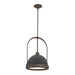 Atlas Small Pendant in Bronze with Black Accent - 187462-SKT-MULT-05-10 by Hubbardton Forge