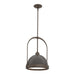 Atlas Small Pendant in Bronze with Oil Rubbed Bronze Accent - 187462-SKT-MULT-05-14 by Hubbardton Forge