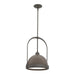 Atlas Small Pendant in Dark Smoke with Bronze Accent - 187462-SKT-MULT-07-05 by Hubbardton Forge