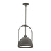 Atlas Small Pendant in Dark Smoke with Dark Smoke Accent - 187462-SKT-MULT-07-07 by Hubbardton Forge