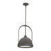 Atlas Small Pendant in Dark Smoke with Natural Iron Accent - 187462-SKT-MULT-07-20 by Hubbardton Forge