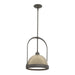 Atlas Small Pendant in Dark Smoke with Soft Gold Accent - 187462-SKT-MULT-07-84 by Hubbardton Forge