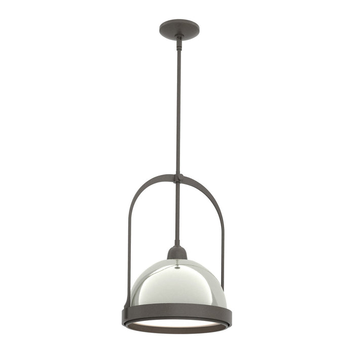 Atlas Small Pendant in Dark Smoke with Sterling Accent - 187462-SKT-MULT-07-85 by Hubbardton Forge