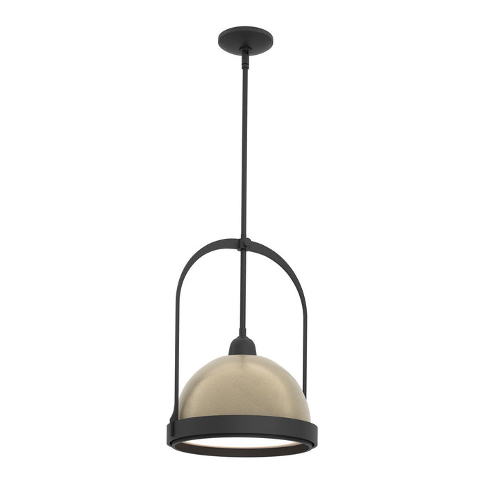 Atlas Small Pendant in Black with Soft Gold Accent - 187462-SKT-MULT-10-84 by Hubbardton Forge