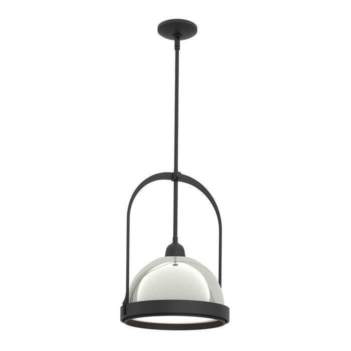 Atlas Small Pendant in Black with Sterling Accent - 187462-SKT-MULT-10-85 by Hubbardton Forge