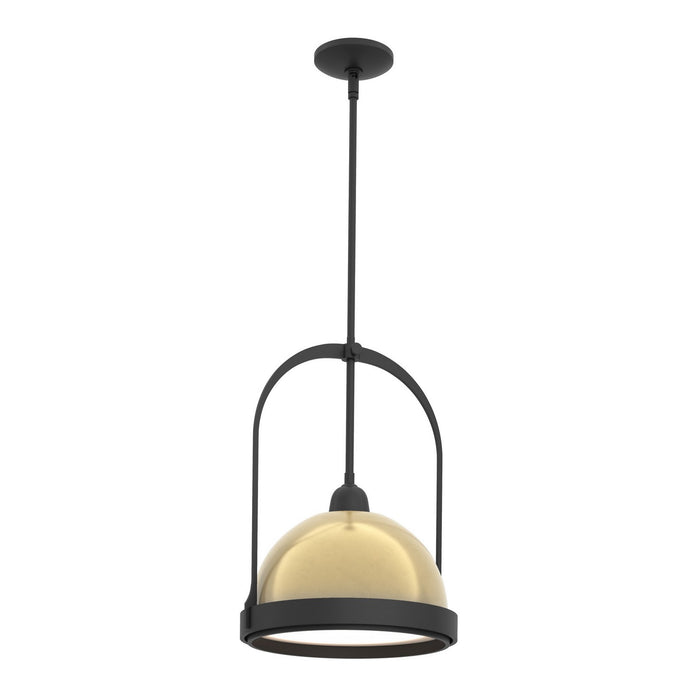 Atlas Small Pendant in Black with Modern Brass Accent - 187462-SKT-MULT-10-86 by Hubbardton Forge