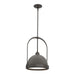 Atlas Small Pendant in Oil Rubbed Bronze with Dark Smoke Accent - 187462-SKT-MULT-14-07 by Hubbardton Forge