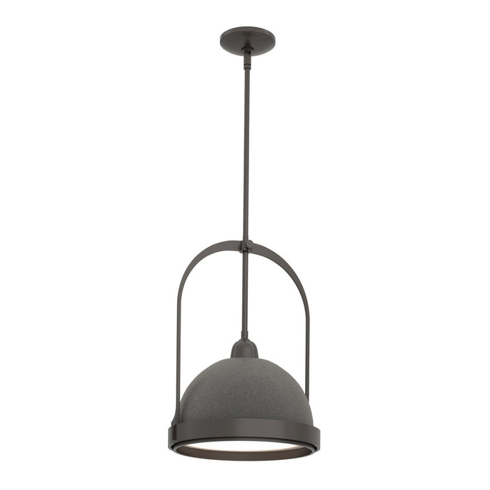 Atlas Small Pendant in Oil Rubbed Bronze with Natural Iron Accent - 187462-SKT-MULT-14-20 by Hubbardton Forge