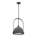 Atlas Small Pendant in Oil Rubbed Bronze with Natural Iron Accent - 187462-SKT-MULT-14-20 by Hubbardton Forge