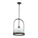 Atlas Small Pendant in Oil Rubbed Bronze with Vintage Platinum Accent - 187462-SKT-MULT-14-82 by Hubbardton Forge