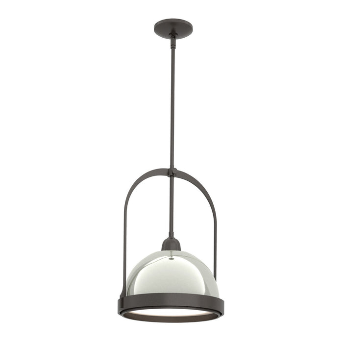 Atlas Small Pendant in Oil Rubbed Bronze with Sterling Accent - 187462-SKT-MULT-14-85 by Hubbardton Forge