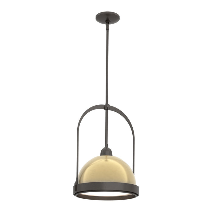 Atlas Small Pendant in Oil Rubbed Bronze with Modern Brass Accent - 187462-SKT-MULT-14-86 by Hubbardton Forge