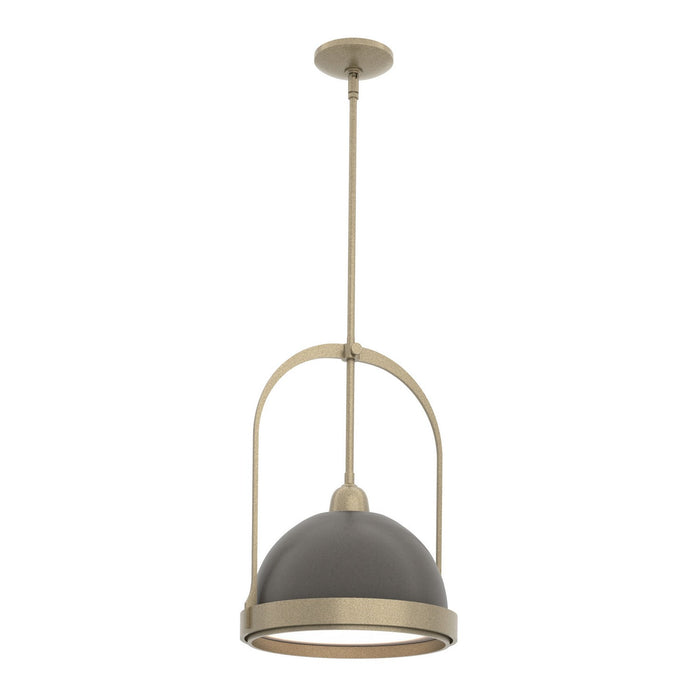 Atlas Small Pendant in Soft Gold with Dark Smoke Accent - 187462-SKT-MULT-84-07 by Hubbardton Forge