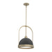 Atlas Small Pendant in Soft Gold with Black Accent - 187462-SKT-MULT-84-10 by Hubbardton Forge