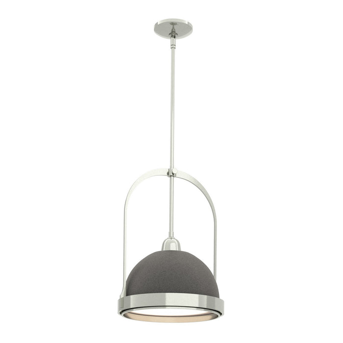 Atlas Small Pendant in Sterling with Natural Iron Accent - 187462-SKT-MULT-85-20 by Hubbardton Forge