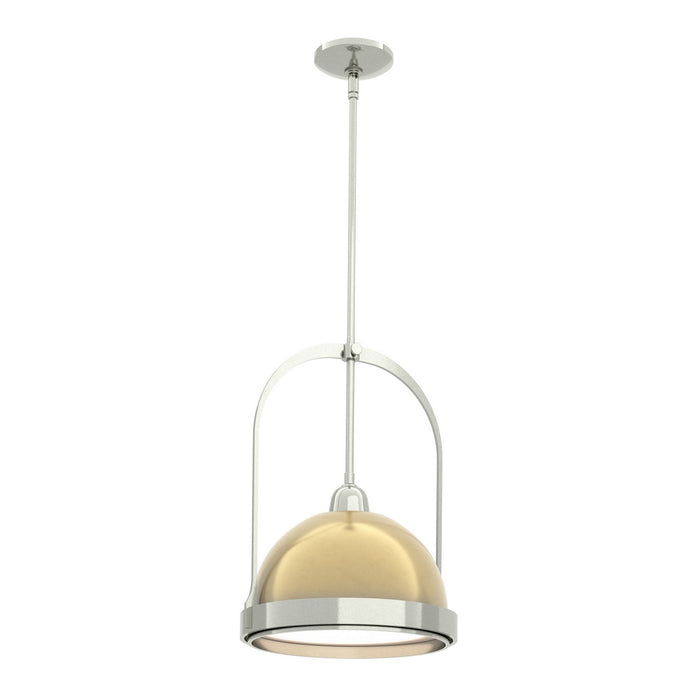 Atlas Small Pendant in Sterling with Modern Brass Accent - 187462-SKT-MULT-85-86 by Hubbardton Forge