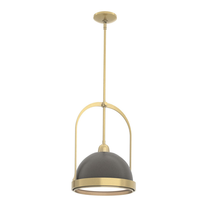 Atlas Small Pendant in Modern Brass with Dark Smoke Accent - 187462-SKT-MULT-86-07 by Hubbardton Forge