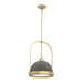 Atlas Small Pendant in Modern Brass with Dark Smoke Accent - 187462-SKT-MULT-86-07 by Hubbardton Forge