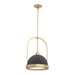 Atlas Small Pendant in Modern Brass with Black Accent - 187462-SKT-MULT-86-10 by Hubbardton Forge