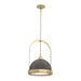 Atlas Small Pendant in Modern Brass with Oil Rubbed Bronze Accent - 187462-SKT-MULT-86-14 by Hubbardton Forge