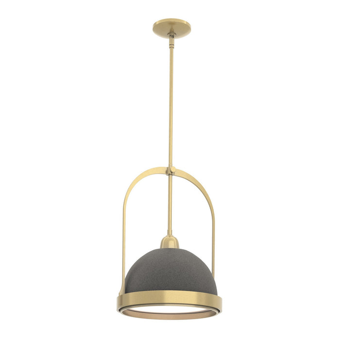 Atlas Small Pendant in Modern Brass with Natural Iron Accent - 187462-SKT-MULT-86-20 by Hubbardton Forge