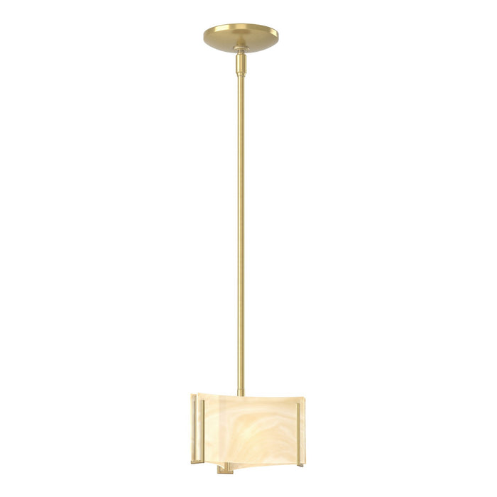 Exos Delta Mini Pendant in Modern Brass - 188100-SKT-MULT-86-AA0156 by Hubbardton Forge