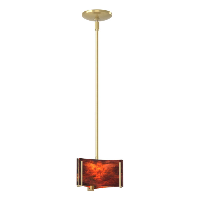 Exos Delta Mini Pendant in Modern Brass - 188100-SKT-MULT-86-ZB0156 by Hubbardton Forge