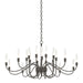 Lisse 20 Arm Chandelier in Dark Smoke - 192043-SKT-07 by Hubbardton Forge