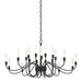 Lisse 20 Arm Chandelier in Black - 192043-SKT-10 by Hubbardton Forge