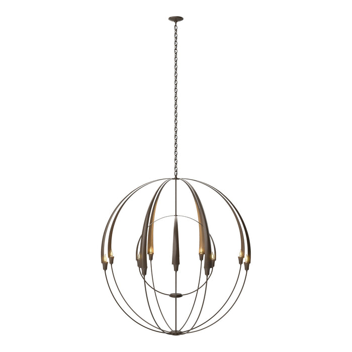 Double Cirque Large Scale Chandelier in Bronze - 194248-SKT-05 by Hubbardton Forge