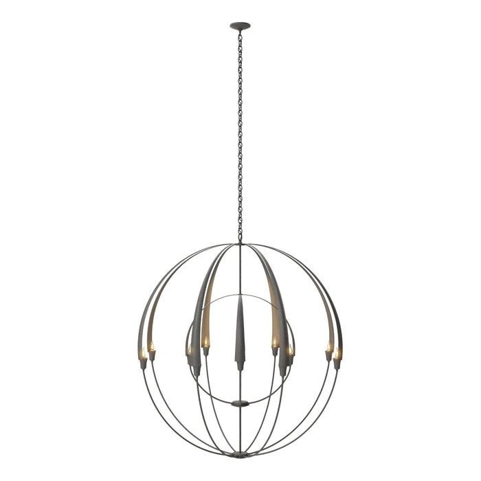 Double Cirque Large Scale Chandelier in Natural Iron - 194248-SKT-20 by Hubbardton Forge