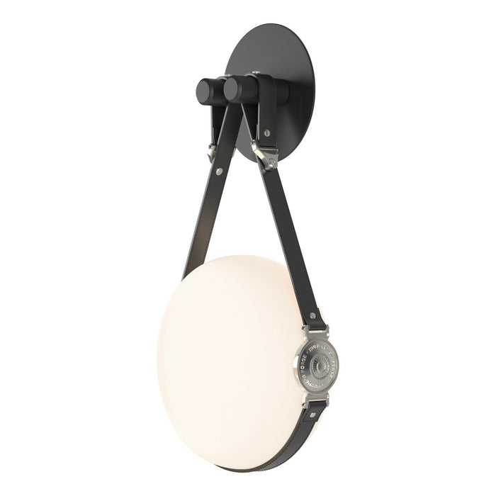 Derby LED Sconce in Black with Polished Nickel Accent - 201030-LED-10-24-LK-HF-GG0672 by Hubbardton Forge