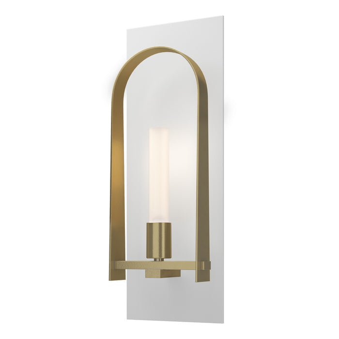 Triomphe 1-Light Sconce in White with Modern Brass Accent - 201070-SKT-02-86-FD0462 by Hubbardton Forge