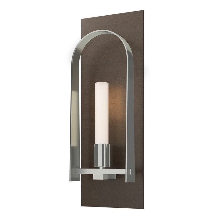 Triomphe 1-Light Sconce in Bronze with Sterling Accent - 201070-SKT-05-85-FD0462 by Hubbardton Forge