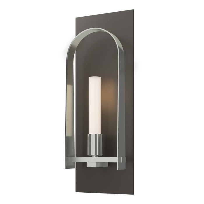 Triomphe 1-Light Sconce in Dark Smoke with Sterling Accent - 201070-SKT-07-85-FD0462 by Hubbardton Forge