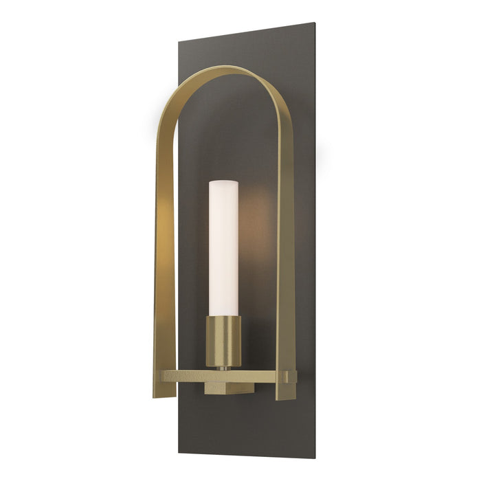 Triomphe 1-Light Sconce in Dark Smoke with Modern Brass Accent - 201070-SKT-07-86-FD0462 by Hubbardton Forge